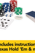 Cardinal Classics, 300 - Piece Poker Set with Aluminum Carrying Case & Professional Weight Chips Plus 5 Poker Dice, Casino Game for Adults and Kids Ages 8 and up - with | Sold by Uncle Wiener's Wholesale