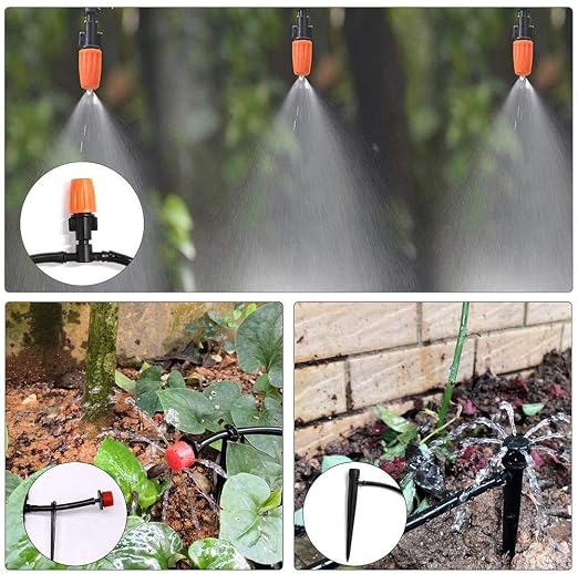 CAROSE 132FT Drip Irrigation Kit – 163-Piece Automatic Garden Watering System with 1/4" Tubing, Adjustable Drip Emitters & Mist Sprinklers - Garden & Landscaping with | Sold by Uncle Wiener's Wholesale