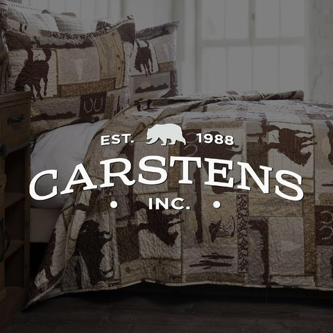 CARSTENS, INC. Western Aztec Country Bedding Set, Southwestern 3 - Piece Microfiber Quilt Set, Wrangler Western Vintage Cowboy, Full/Queen - with Wrangler Western Vintage Cowboy | Sold by Uncle Wiener's Wholesale