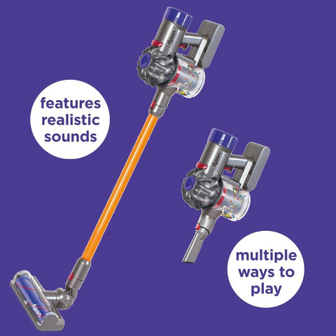 Casdon Dyson Cordless Vacuum Interactive & Officially Licensed Toy Dyson Vacuum for Children Aged 3+ Realistic Role - Play Fun, Purple - with | Sold by Uncle Wiener's Wholesale