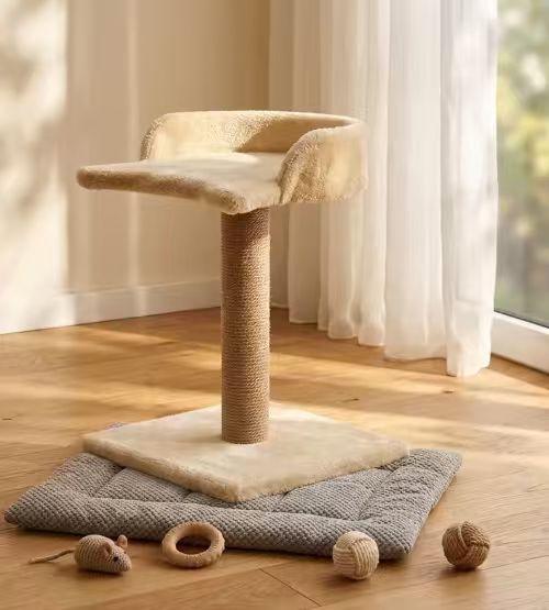 Cat Perch Tower 16" Plush Platform Scratching Post Cat Bed SY03263 - with | Sold by Uncle Wiener's Wholesale