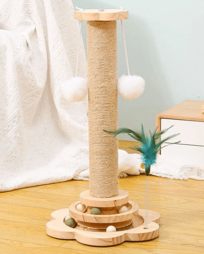 Cat Scratching Post 20" Sisal Cat Scratch Column with Base Tower SY03264 - with | Sold by Uncle Wiener's Wholesale