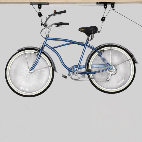 Ceiling Bike Storage Hoist Pulley System – Heavy - Duty 55 lb (25 kg) Lift for Garage Organization – BL05528 - with | Sold by Uncle Wiener's Wholesale