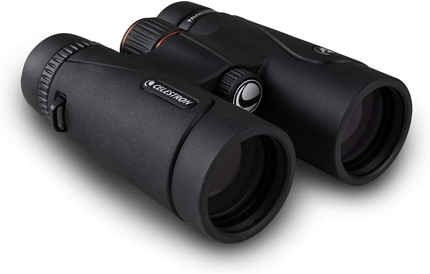 Celestron – TrailSeeker 10x42 Binoculars – Fully Multi - Coated Optics – Binoculars for Adults – Phase and Dielectric Coated BaK - 4 Prisms – Waterproof & Fogproof – Rubber Armored – 6.5 Feet Close Focus - with | Sold by Uncle Wiener's Wholesale