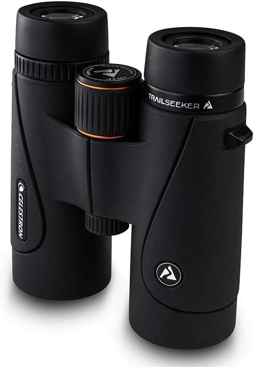 Celestron – TrailSeeker 10x42 Binoculars – Fully Multi - Coated Optics – Binoculars for Adults – Phase and Dielectric Coated BaK - 4 Prisms – Waterproof & Fogproof – Rubber Armored – 6.5 Feet Close Focus - with | Sold by Uncle Wiener's Wholesale