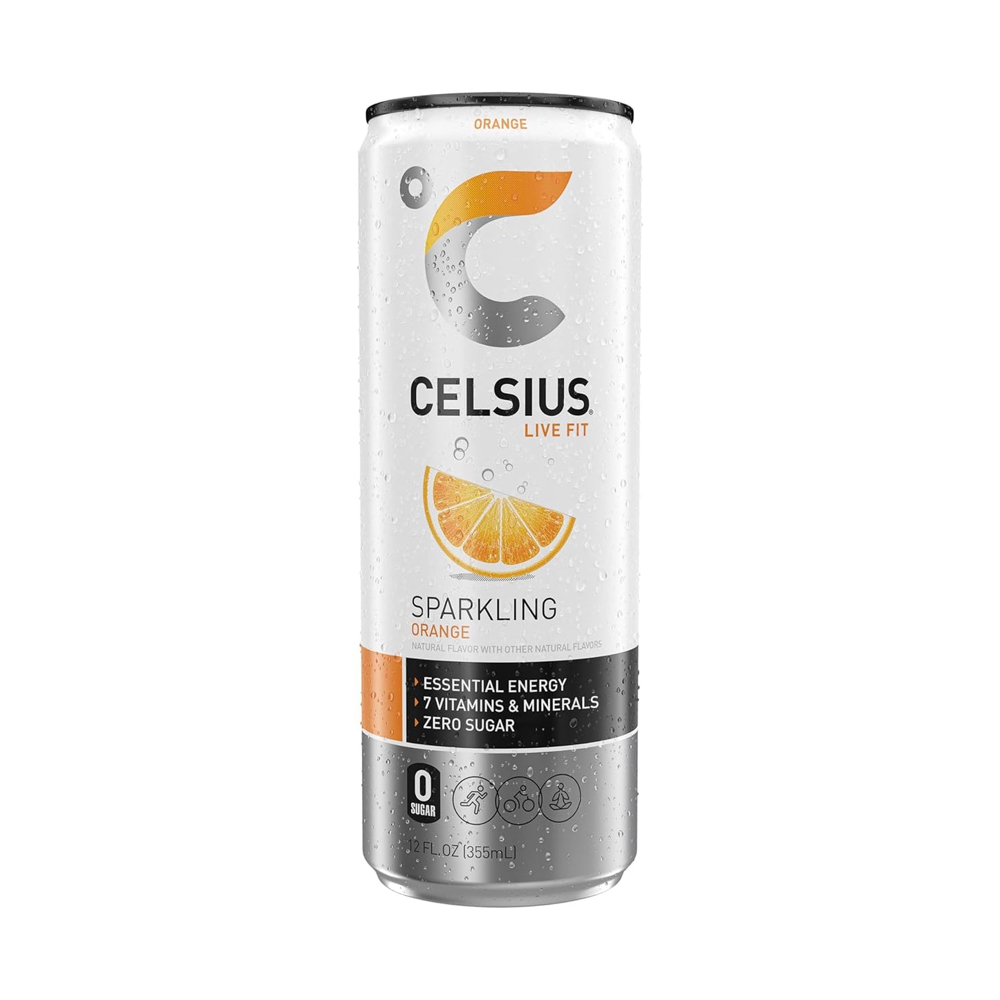 CELSIUS Sparkling Orange – Functional Essential Energy Drink (12 × 355 mL / 12 fl oz) - with | Sold by Uncle Wiener's Wholesale