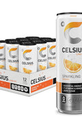 CELSIUS Sparkling Orange – Functional Essential Energy Drink (12 × 355 mL / 12 fl oz) - with | Sold by Uncle Wiener's Wholesale