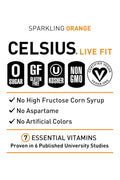 CELSIUS Sparkling Orange – Functional Essential Energy Drink (12 × 355 mL / 12 fl oz) - with | Sold by Uncle Wiener's Wholesale