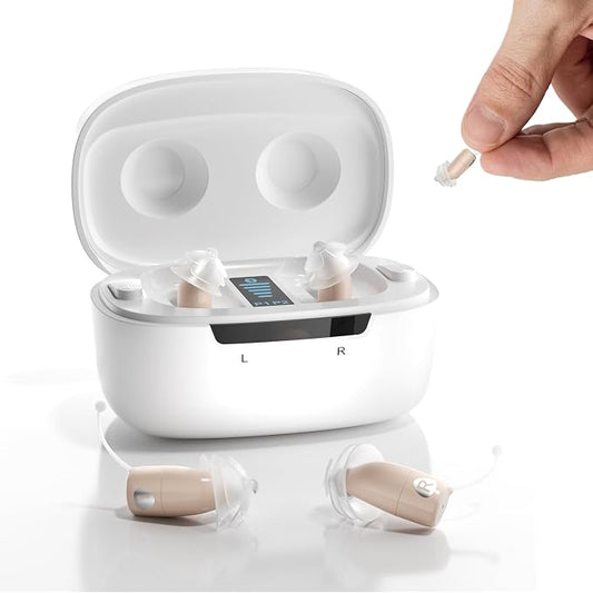 Ceretone Coreone Pro Rechargeable OTC Hearing Aids – Mini Invisible In-Ear Hearing Devices with Advanced Noise & Wind Reduction, Charging Case - Electronics with | Sold by Uncle Wiener's Wholesale