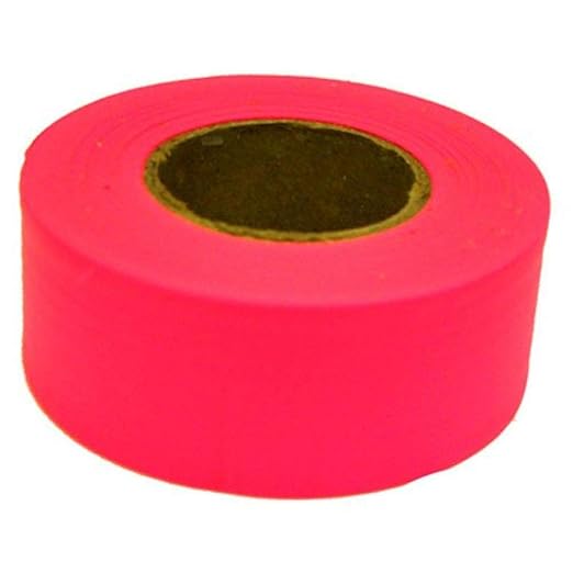 C.H. Hanson Fluorescent Flagging Tape 150 ft x 1-3/16 in – Weatherproof High Visibility Survey & Marking Tape - General Equipment with Pink | Sold by Uncle Wiener's Wholesale