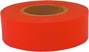 C.H. Hanson Fluorescent Flagging Tape 150 ft x 1-3/16 in – Weatherproof High Visibility Survey & Marking Tape - General Equipment with Red | Sold by Uncle Wiener's Wholesale