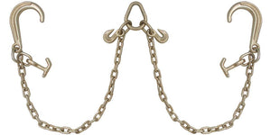 Chain V Bridle 2 Leg 15 Ft Grab J Hook Cluster Tow Recovery Truck G70 BRIDEJH