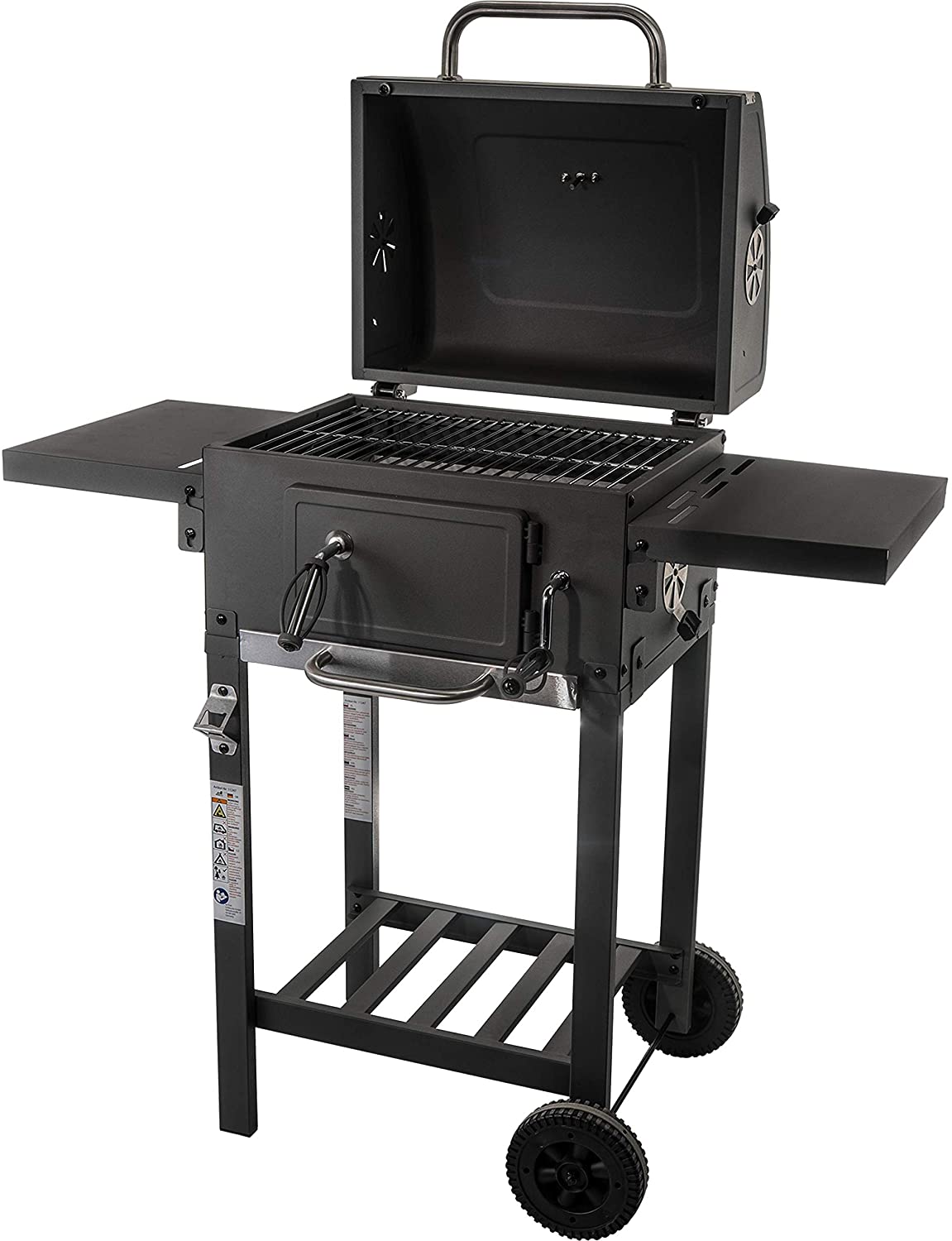Charcoal BBQ Grill Adjustable Crank Height Outdoor Grill Cart 21RG111 - with | Sold by Uncle Wiener's Wholesale