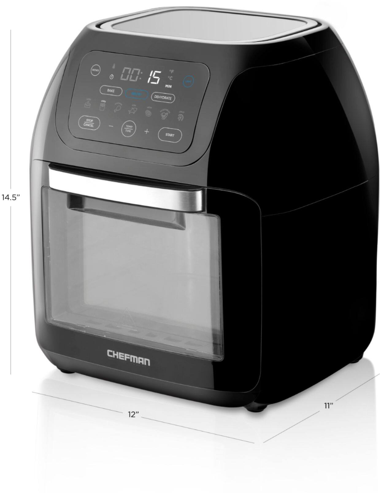 Chefman - Multifunctional 10L Digital Air Fryer+  - Black - with Black | Sold by Uncle Wiener's Wholesale