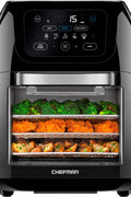 Chefman - Multifunctional 10L Digital Air Fryer+  - Black - with Black | Sold by Uncle Wiener's Wholesale