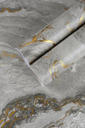 CHIHUT Large Size 30”x236” Wide Contact Paper Gold Grey Marble Countertop Contact Paper Waterproof Matte Peel and Stick Countertops for Kitchen - with | Sold by Uncle Wiener's Wholesale