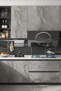 CHIHUT Large Size 30”x236” Wide Contact Paper Gold Grey Marble Countertop Contact Paper Waterproof Matte Peel and Stick Countertops for Kitchen - with | Sold by Uncle Wiener's Wholesale