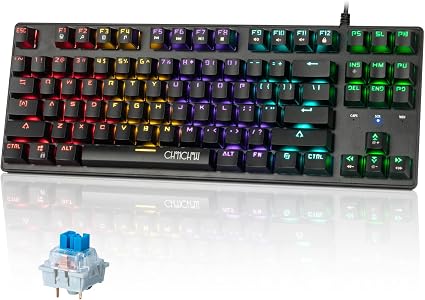 CHONCHOW TKL Mechanical Gaming Keyboard – 87-Key RGB Backlit Blue Switch Wired USB Keyboard for PC, Laptop, PS4 & Xbox - Electronics with | Sold by Uncle Wiener's Wholesale
