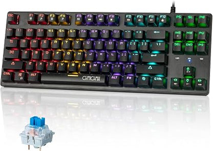 CHONCHOW TKL Mechanical Gaming Keyboard – 87-Key RGB Backlit Blue Switch Wired USB Keyboard for PC, Laptop, PS4 & Xbox - Electronics with | Sold by Uncle Wiener's Wholesale