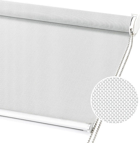 ChrisDowa Light Filtering Roller Shades, with 5% Openness Solar Screen, UV Protection, Water Proof Fabric. Solar Semi Sheer Roller Blinds for Office and Home. Easy to Install.Grey,36" W x 72" H - with | Sold by Uncle Wiener's Wholesale
