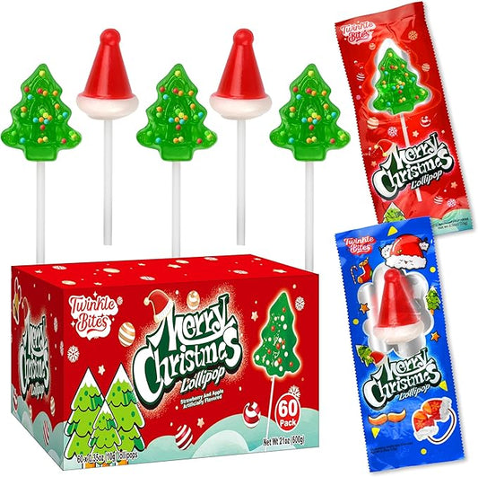 Christmas Lollipops Bulk Pack – Individually Wrapped Holiday Candy Swirl Suckers (60 Count) - Snack with | Sold by Uncle Wiener's Wholesale