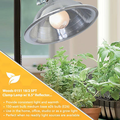 Clamp Lamp Aluminum Reflector 150W Utility Light Brooder Heat Lamp CLP150 - with | Sold by Uncle Wiener's Wholesale