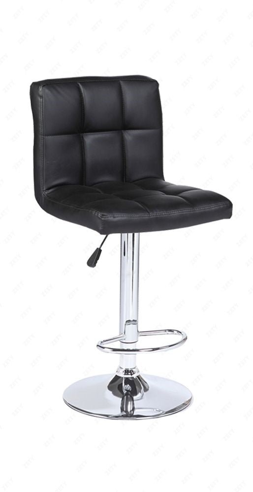 Classic Adjustable Swivel Leather Bar Stool – Black PU, Single Piece BSC06 - with | Sold by Uncle Wiener's Wholesale