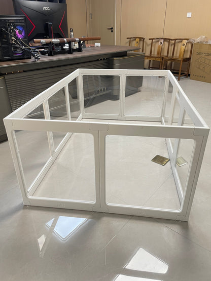 Clear Acrylic Dog Playpen Indoor Kennel Whelping Cage 59.1 x 39.4 x 23.6 in KW6040 - with | Sold by Uncle Wiener's Wholesale