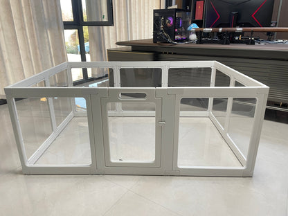 Clear Acrylic Dog Playpen Indoor Kennel Whelping Cage 59.1 x 39.4 x 23.6 in KW6040 - with | Sold by Uncle Wiener's Wholesale