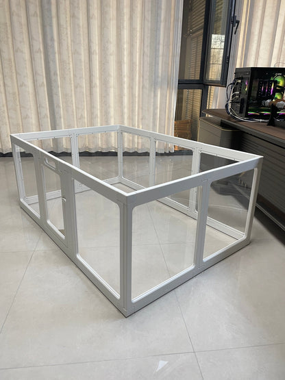 Clear Acrylic Dog Playpen Indoor Kennel Whelping Cage 59.1 x 39.4 x 23.6 in KW6040 - with | Sold by Uncle Wiener's Wholesale