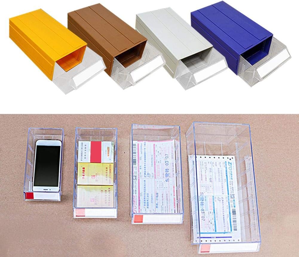 Blue clear connectable drawer storage bin with divider
Plastic hardware organizer with label slots and dividers
Stackable small parts drawer bin for screws and tools
Drawer organizer for workshop or craft room
Clear mini bin for resistors, office supplies, and fasteners