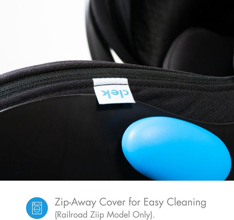 Clek Liingo Baseless Infant Car Seat, Railroad Ziip (Flame Retardant Free) - with | Sold by Uncle Wiener's Wholesale