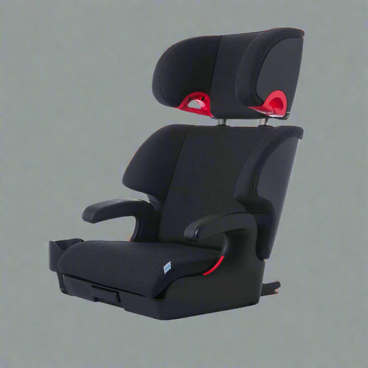 Clek Oobr High Back Booster Seat with Adjustable Headrest, Reclining Design, Latch System, and Retardant - Free Fabric, Mammoth - with | Sold by Uncle Wiener's Wholesale