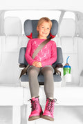 Clek Oobr High Back Booster Seat with Adjustable Headrest, Reclining Design, Latch System, and Retardant - Free Fabric, Mammoth - with | Sold by Uncle Wiener's Wholesale