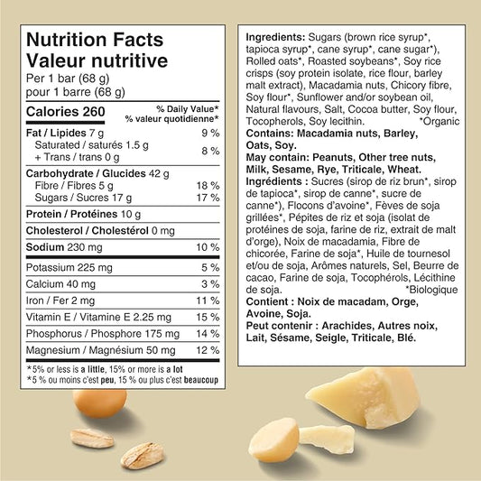 CLIF BAR White Chocolate Macadamia Nut Energy Bars – High Protein Granola Bars, 15 Pack, 1.02 kg - Snack with | Sold by Uncle Wiener's Wholesale
