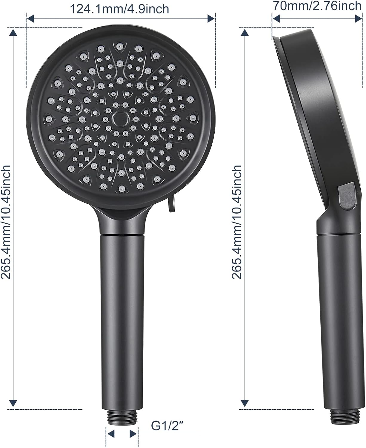 Cobbe Filtered Handheld Shower Head High Pressure 6 Spray Mode with Hose - with Chrome | Sold by Uncle Wiener's Wholesale