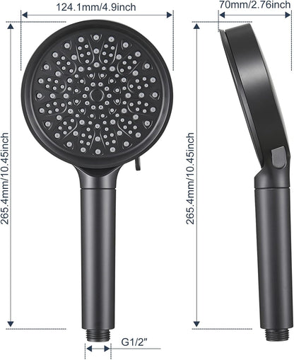 Cobbe Filtered Handheld Shower Head High Pressure 6 Spray Mode with Hose - with Chrome | Sold by Uncle Wiener's Wholesale