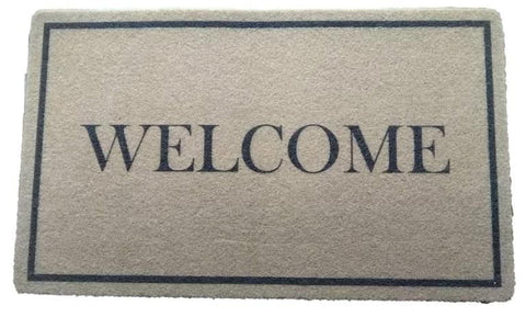 Coco Coir Heavy Duty Backing Doormat Collection – Non - Slip Entry Mats for Home - with Welcome | Sold by Uncle Wiener's Wholesale