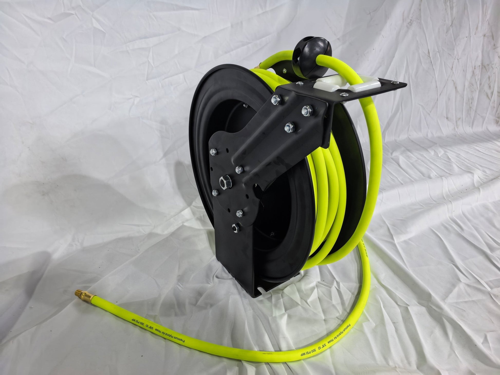 Cold Weather Air Hose Reel – Hybrid 1/2” & 3/8” Retractable Hose Reel for Garage, Shop, or Industrial Use - with 50 FT 1/2" COLD WEATHER | Sold by Uncle Wiener's Wholesale