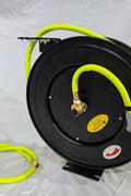 Cold Weather Air Hose Reel – Hybrid 1/2” & 3/8” Retractable Hose Reel for Garage, Shop, or Industrial Use - with 50 FT 1/2" COLD WEATHER | Sold by Uncle Wiener's Wholesale