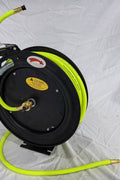 Cold Weather Air Hose Reel – Hybrid 1/2” & 3/8” Retractable Hose Reel for Garage, Shop, or Industrial Use - with 50 FT 1/2" COLD WEATHER | Sold by Uncle Wiener's Wholesale