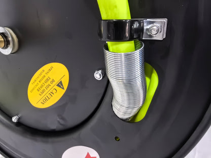 Cold Weather Air Hose Reel – Hybrid 1/2” & 3/8” Retractable Hose Reel for Garage, Shop, or Industrial Use - with 50 FT 1/2" COLD WEATHER | Sold by Uncle Wiener's Wholesale