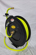 Cold Weather Air Hose Reel – Hybrid 1/2” & 3/8” Retractable Hose Reel for Garage, Shop, or Industrial Use - with 50 FT 1/2" COLD WEATHER | Sold by Uncle Wiener's Wholesale