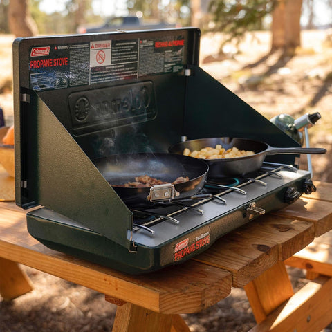 Coleman 765284 - SSI 2 Burner Classic Stove - Green, N/A - with Green | Sold by Uncle Wiener's Wholesale