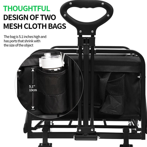 Collapsible Folding Wagon Cart – Heavy - Duty Foldable Utility Wagon AMOTC05 - with | Sold by Uncle Wiener's Wholesale