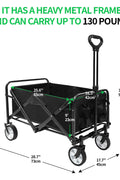 Collapsible Folding Wagon Cart – Heavy - Duty Foldable Utility Wagon AMOTC05 - with | Sold by Uncle Wiener's Wholesale