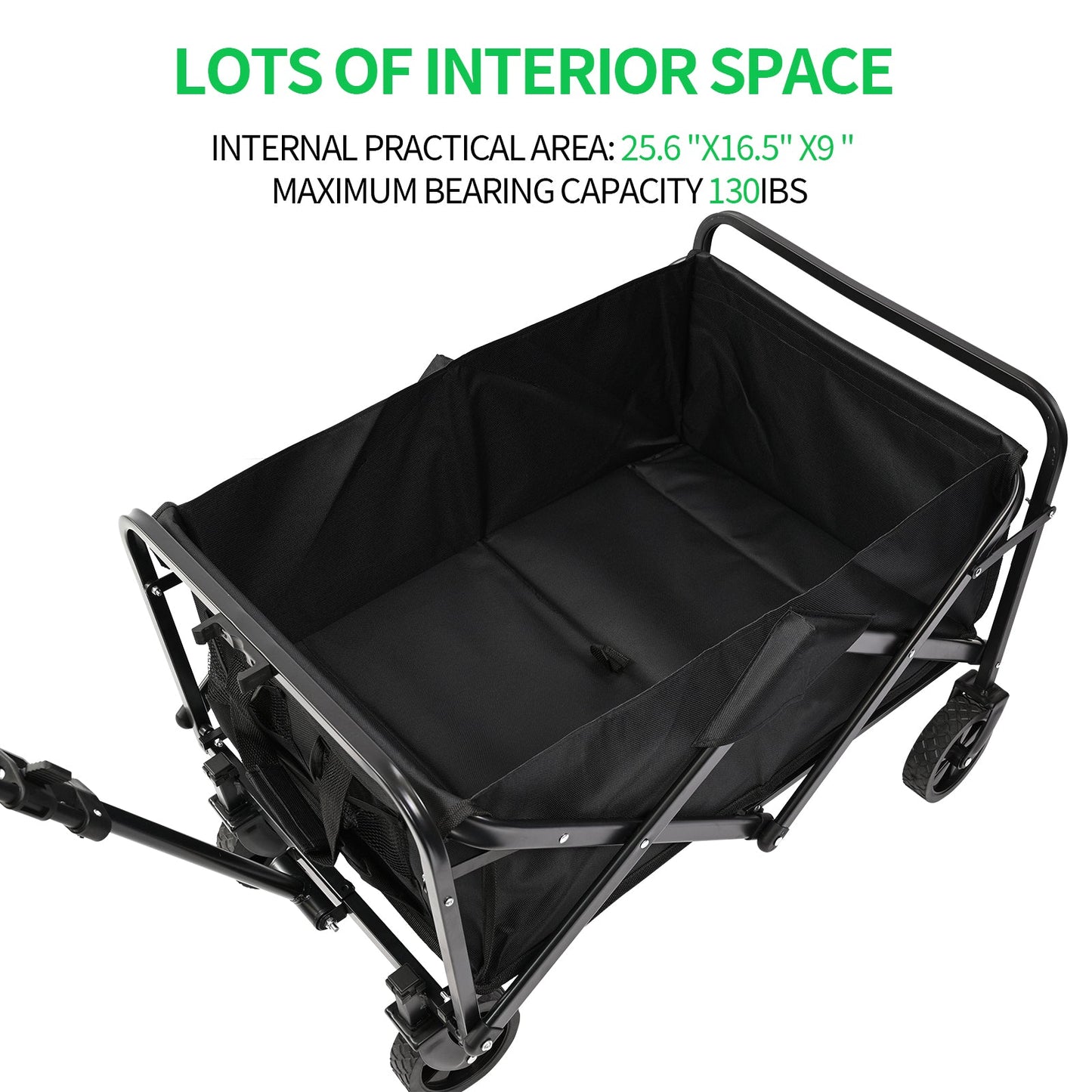 Collapsible Folding Wagon Cart – Heavy - Duty Foldable Utility Wagon AMOTC05 - with | Sold by Uncle Wiener's Wholesale