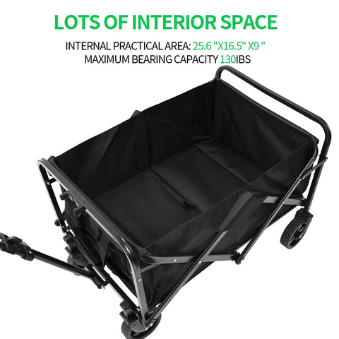 Collapsible Folding Wagon Cart – Heavy - Duty Foldable Utility Wagon AMOTC05 - with | Sold by Uncle Wiener's Wholesale