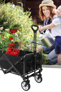 Collapsible Folding Wagon Cart – Heavy - Duty Foldable Utility Wagon AMOTC05 - with | Sold by Uncle Wiener's Wholesale