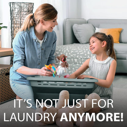 Collapsible Laundry Basket Foldable 24.5" L x 17.5" Clothes Hamper S1339 - with | Sold by Uncle Wiener's Wholesale